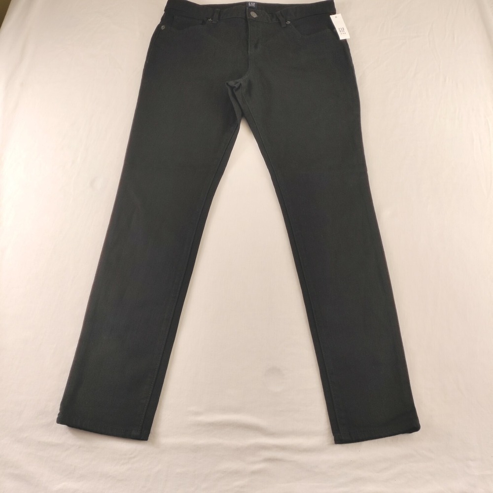 Gap Jeans Girls Kids 18 Plus Black Dark Wash Stretch Super Skinny Leg NWT
